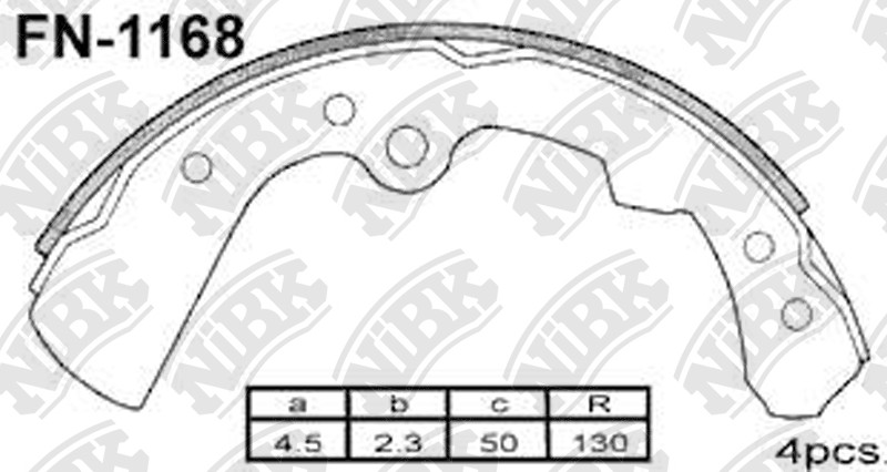 NIBK FN1168 Brake Shoe