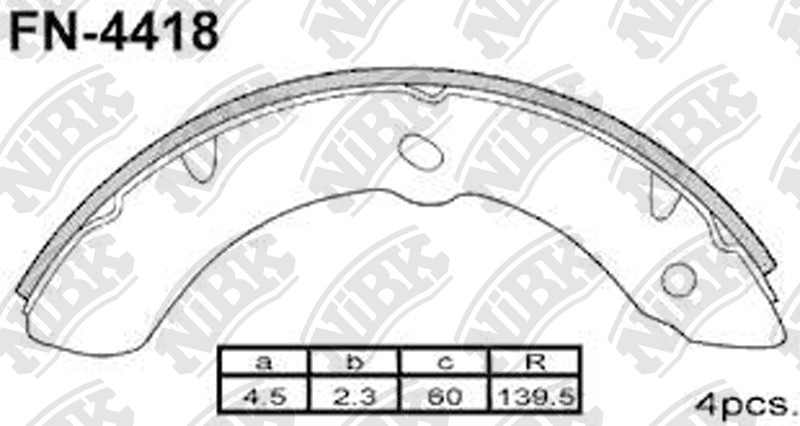 ISUZU 547110037 Brake Shoe