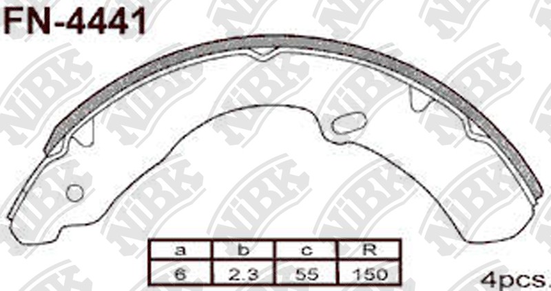 NIBK FN4441 Brake Shoe