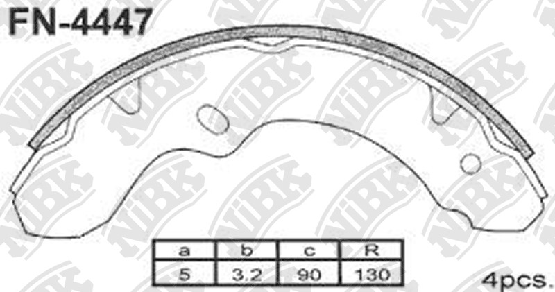 NIBK FN4447 Brake Shoe