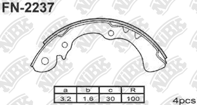 NIBK FN2237 Brake Shoe