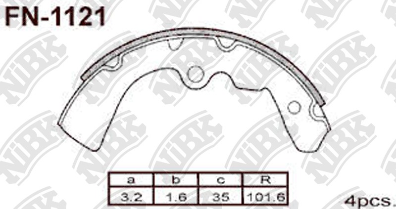 NIBK FN1121 Brake Shoe