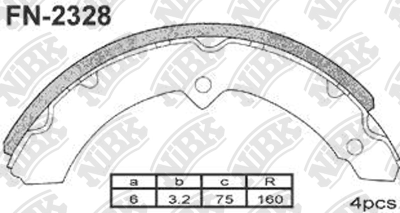 TOYOTA 0449536120 Brake Shoe