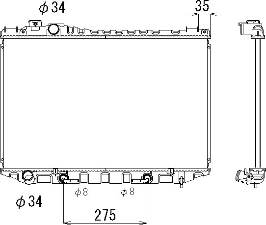 OE 1640054321 Radiator