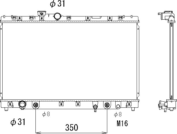 OE 164007A640 Radiator