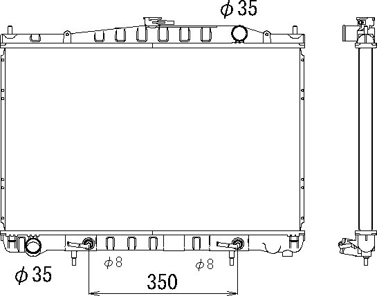 OE 214601P100 Radiator