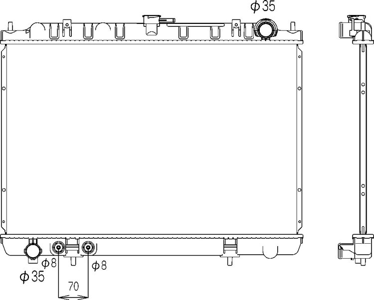 OE 214604N203 Radiator