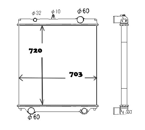 OE 1214108310 Radiator