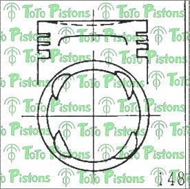 Stock T3000GL Piston