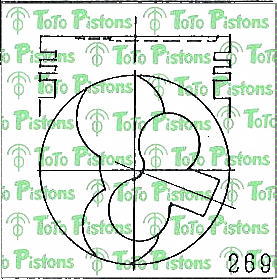 Stock NDC9606VT Piston