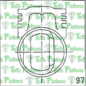 TOYOT 1310136020 Piston