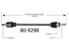 EMPIRE  809298 CV Half Shaft Assembly